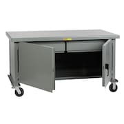 LITTLE GIANT Mobile Heavy-Duty Cabinet Workbench, 3,600 lb, 30" x 72", Center Shelf WWC230726PHFL